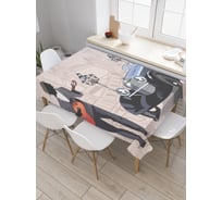 Прямоугольная скатерть JoyArty Время играть из сатена tc_30452_120x145