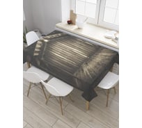 Прямоугольная скатерть JoyArty Пустой сеновал из сатена tc_34830_120x145