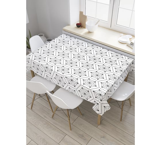 Прямоугольная скатерть JoyArty Геометрический узор из сатена tc_33004_120x145 1