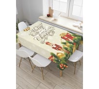 Прямоугольная скатерть JoyArty Рождественское поздравление из сатена tc_37030_120x145