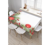 Прямоугольная скатерть JoyArty Рождественский уголок из сатена tc_37047_120x145