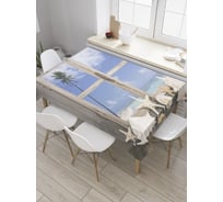 Прямоугольная скатерть JoyArty Засушенные морские звезды из сатена tc_34840_120x145