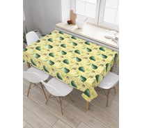 Прямоугольная скатерть JoyArty Зеленый авокадо из сатена tc_66835_120x145