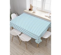 Прямоугольная скатерть JoyArty Синие ромбики из сатена tc_30542_120x145