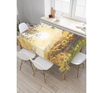Прямоугольная скатерть JoyArty Солнечные долины из сатена tc_2381_120x145