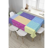 Прямоугольная скатерть JoyArty Радужная влага из сатена tc_7955_120x145