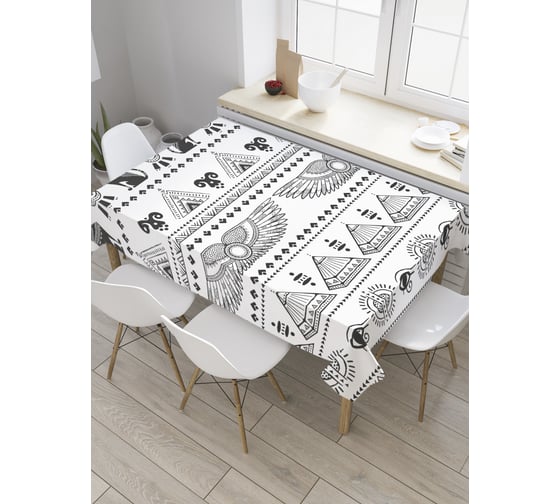 Прямоугольная скатерть JoyArty Египетский полосы из сатена tc_9326_120x145 1