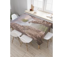 Прямоугольная скатерть JoyArty Дерево на скале из сатена tc_31399_120x145