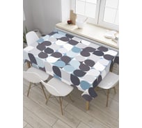 Прямоугольная скатерть JoyArty Геометрический горох из сатена tc_28471_120x145