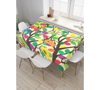 Прямоугольная скатерть JoyArty Птичий хор из сатена tc_3835_120x145