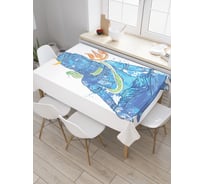 Прямоугольная скатерть JoyArty Водная сущность из сатена tc_19248_120x145