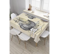 Прямоугольная скатерть JoyArty Старинный парусный корабль из сатена tc_28453_120x145