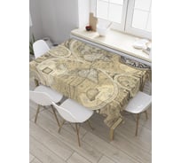 Прямоугольная скатерть JoyArty Старинная картография из сатена tc_28421_120x145