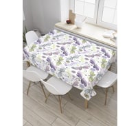 Прямоугольная скатерть JoyArty Разноцветные стрекозы из сатена tc_35198_120x145