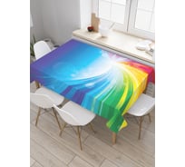Прямоугольная скатерть JoyArty Радуга уходит в небо из сатена tc_21774_120x145