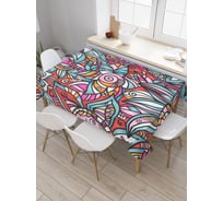 Прямоугольная скатерть JoyArty Дикий витраж из сатена tc_12443_120x145