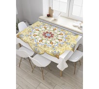 Прямоугольная скатерть JoyArty Восточный цветок с узорами из сатена tc_33841_120x145