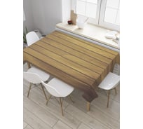 Прямоугольная скатерть JoyArty Дощатый настил из сатена tc_28564_120x145