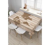 Прямоугольная скатерть JoyArty Внезапная карта из сатена tc_6789_120x145