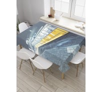 Прямоугольная скатерть JoyArty Скоростной трамвай из сатена tc_34759_120x145
