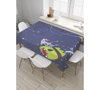 Прямоугольная скатерть JoyArty Игра в космосе из сатена tc_33515_120x145