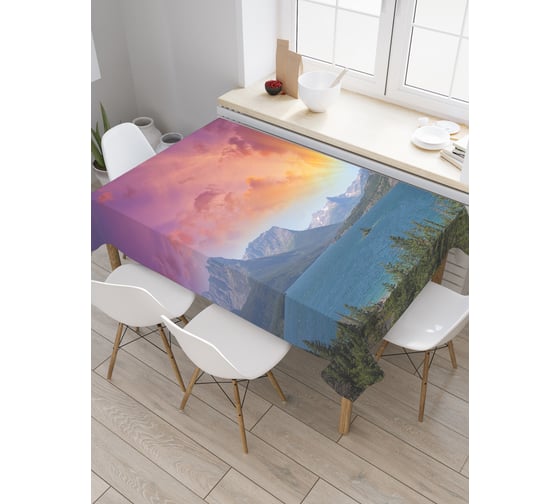 Прямоугольная скатерть JoyArty Дорога в рай из сатена tc_19013_120x145 1