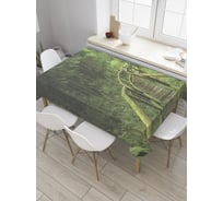 Прямоугольная скатерть JoyArty Деревянная дорога в лесу из сатена tc_32567_120x145