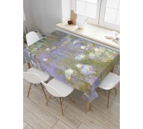 Прямоугольная скатерть JoyArty Водяные лилии из сатена tc_7800_120x145