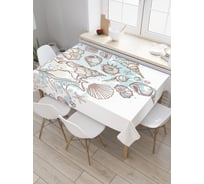 Прямоугольная скатерть JoyArty Сердце ракушек из сатена tc_30836_120x145