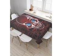Прямоугольная скатерть JoyArty Мрачный череп из сатена tc_29092_120x145
