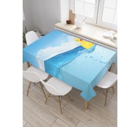 Прямоугольная скатерть JoyArty Морская утка из сатена tc_23373_120x145