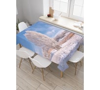 Прямоугольная скатерть JoyArty Деревья в инее из сатена tc_29131_120x145