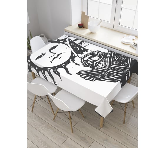 Прямоугольная скатерть JoyArty Графический звездочет из сатена tc_35988_120x145 1