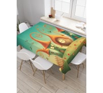 Прямоугольная скатерть JoyArty Сказочный город из сатена tc_3539_120x145