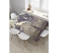 Прямоугольная скатерть JoyArty Направление к горам из сатена tc_8985_120x145