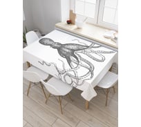 Прямоугольная скатерть JoyArty Мысли осьминога из сатена tc_5274_120x145