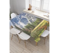 Прямоугольная скатерть JoyArty Дорога к горе из сатена tc_19017_120x145