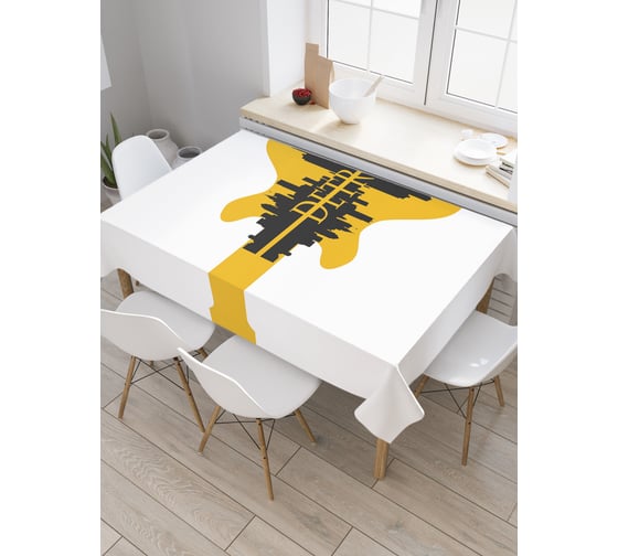 Прямоугольная скатерть JoyArty Музыкальный Детройт из сатена tc_38103_120x145 1