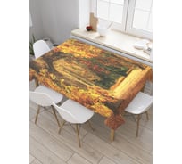 Прямоугольная скатерть JoyArty Древесный коридор из сатена tc_19306_120x145