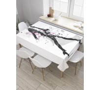 Прямоугольная скатерть JoyArty Длинноногая девушка из сатена tc_31972_120x145