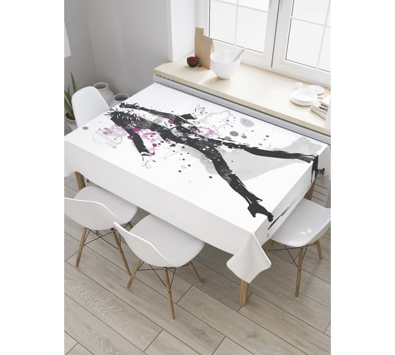 Прямоугольная скатерть JoyArty Длинноногая девушка из сатена tc_31972_120x145 1
