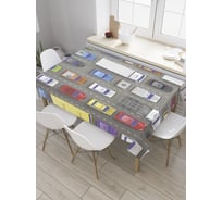 Прямоугольная скатерть JoyArty Дневной трафик из сатена tc_27926_120x145