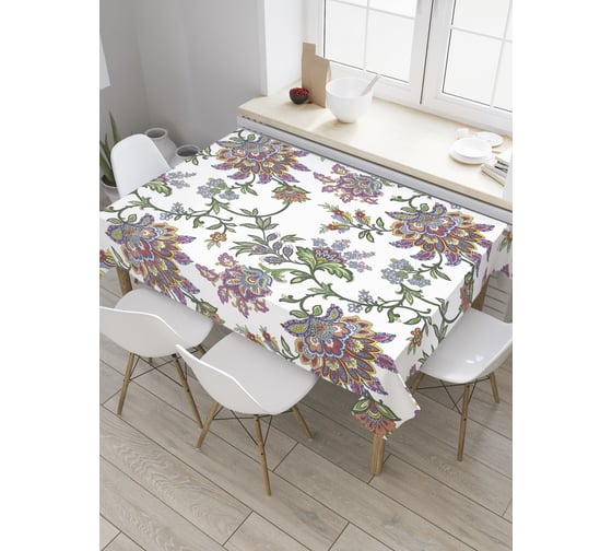 Прямоугольная скатерть JoyArty Дикие цветы из сатена tc_31351_120x145 1