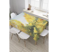 Прямоугольная скатерть JoyArty Дорога среди берез из сатена tc_32255_120x145
