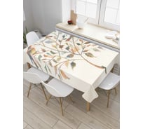 Прямоугольная скатерть JoyArty Птичьи ягоды из сатена tc_4304_120x145