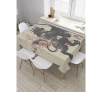 Прямоугольная скатерть JoyArty Геральдический лев из сатена tc_34993_120x145