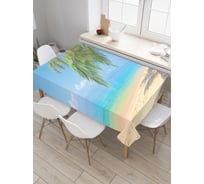 Прямоугольная скатерть JoyArty На лазурном берегу из сатена tc_29164_120x145