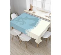 Прямоугольная скатерть JoyArty Заснеженный олень из сатена tc_5639_120x145