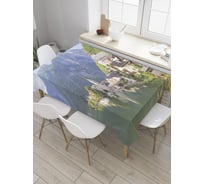 Прямоугольная скатерть JoyArty Гальштат ярмарочная община в Австрии из сатена tc_32678_120x145