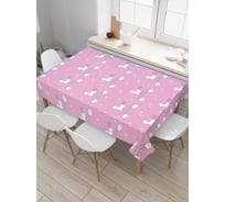 Прямоугольная скатерть JoyArty Единорог на радуге из сатена tc_19538_120x145